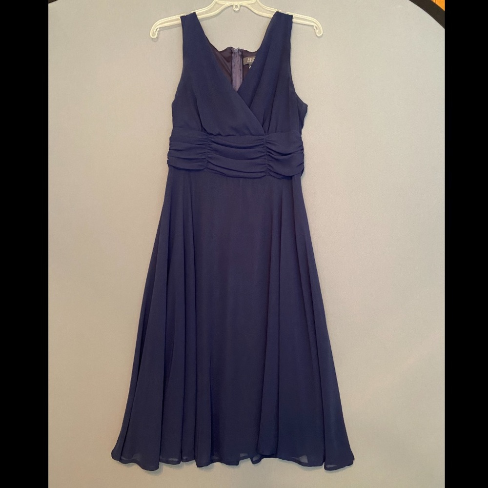 Blue Empire Waist Formal Flowy dress
